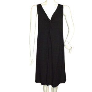 EILEEN FISHER Dress, S, Black, Twist front, Stretch Creme, Sleeveless, Summer